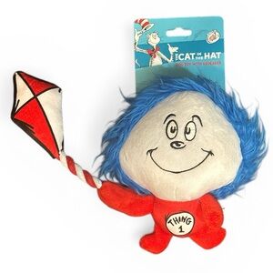 Dr. Seuss Cat In The Hat Thing 1 Plush Dog Toy